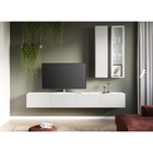 УЦЕНКА Тумба под ТВ подвесная Инфинити, 2400×330×330, Белый/ Белый матовый МДФ - Фото 3