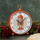 Часы настенные интерьерные «Щелкунчик», настольные, бесшумные, плавный ход, 26×32 см, красные - Фото 3