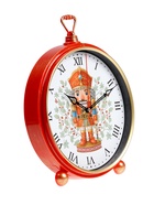 Часы настенные интерьерные «Щелкунчик», настольные, бесшумные, плавный ход, 26×32 см, красные - Фото 5