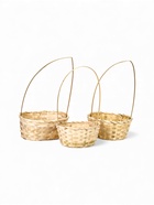 УЦЕНКА Набор корзин плетеных, бамбук, 22х18x10/34, 24х19x10/36, 27х21x10/38 см, 3шт, натур 10974942