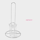 УЦЕНКА Подставка под бумажные полотенца Доляна «Бабочки», 13×13×27 см, цвет хром - Фото 2