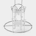 УЦЕНКА Подставка под бумажные полотенца Доляна «Бабочки», 13×13×27 см, цвет хром - Фото 3