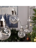 УЦЕНКА Гирлянда «Нить» 3 м с насадками «Лампочки шары», IP20, прозрачная нить, 80 LED, свечение синее, 8 режимов, 220 В - Фото 7