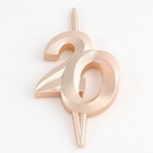 УЦЕНКА Свеча в торт "Юбилейная", цифра 20, 10 см, шампань - Фото 4