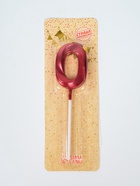 УЦЕНКА Свеча в торт на шпажке «‎Грань», цифра "0", 5 х 3.5 см, красная - Фото 4