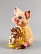 УЦЕНКА Копилка для денег «Поросенок большой с мешком», 17×14×24 см, МИКС - Фото 11