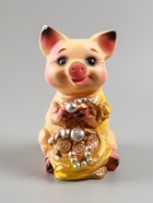 УЦЕНКА Копилка для денег «Поросенок большой с мешком», 17×14×24 см, МИКС - Фото 8