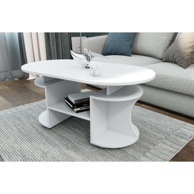 УЦЕНКА Стол журнальный Барон, 1000×480×560, Белый