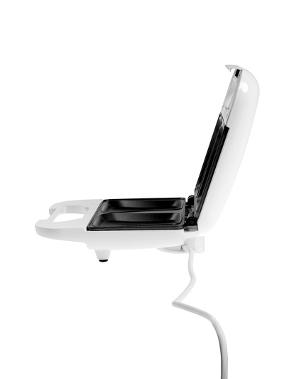 Сэндвичница BRAYER 2203BR-WH, 750 Вт, 22×12 см, антипригарное покрытие, белая