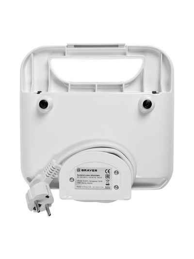 Сэндвичница BRAYER 2203BR-WH, 750 Вт, 22×12 см, антипригарное покрытие, белая