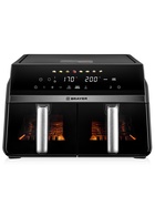 Аэрогриль BRAYER BR2050, 2200 Вт, 2 чаши по 5 л, 8 программ, до 200°С, LED-дисплей, таймер, решётка 10969274