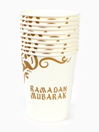 Стакан одноразовый бумажный «Ramadan Mubarak», белый, 250 мл (комплект 10 шт) - фото 65461503