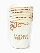 Стакан одноразовый бумажный «Ramadan Mubarak», белый, 250 мл (комплект 10 шт) - фото 65461504