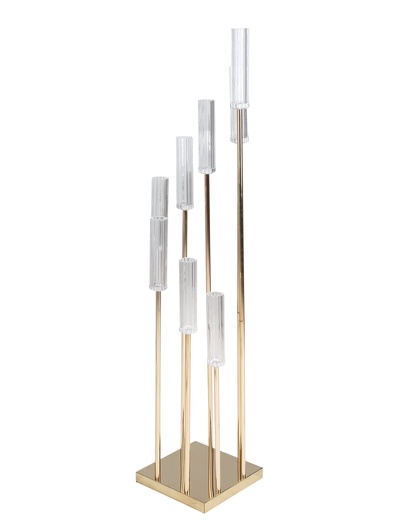 УЦЕНКА Торшер "Факел" LED золото 28х28х65-135см
