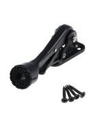 Фиксатор дверной LOCKLAND “козья ножка”, с автоподъемом, цвет черный - фото 23600557