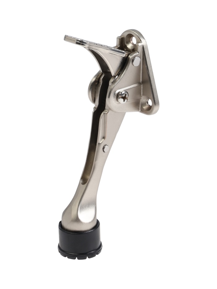 Фиксатор дверной LOCKLAND «козья ножка», с автоподъемом, цвет хром - Фото 1