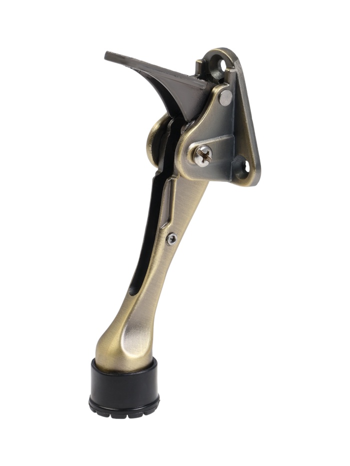 Фиксатор дверной LOCKLAND «козья ножка», с автоподъемом, цвет бронза - Фото 1