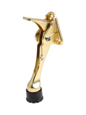 Фиксатор дверной LOCKLAND “козья ножка”, с автоподъемом, цвет золото