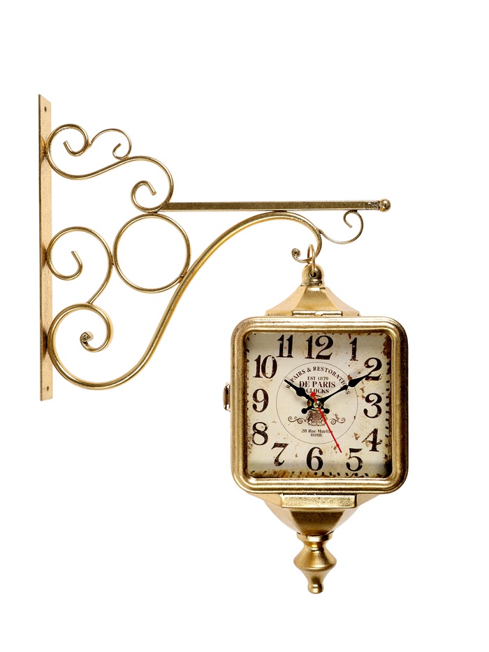 УЦЕНКА Часы настенные двусторонние «Уличный фонарь», на подвесе, плавный ход, 40×31 см - Фото 1