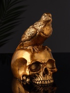 УЦЕНКА Фигура «Ворон на черепе» 17×15×15 см, бронза - Фото 3