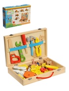 Набор инструментов детский "Собери животных", деревянный конструктор 10935322