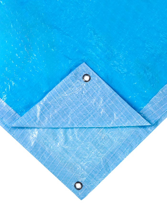 Тент защитный, 2×3 м, плотность 75 г/м², УФ, люверсы шаг 1 м, голубой - Фото 1