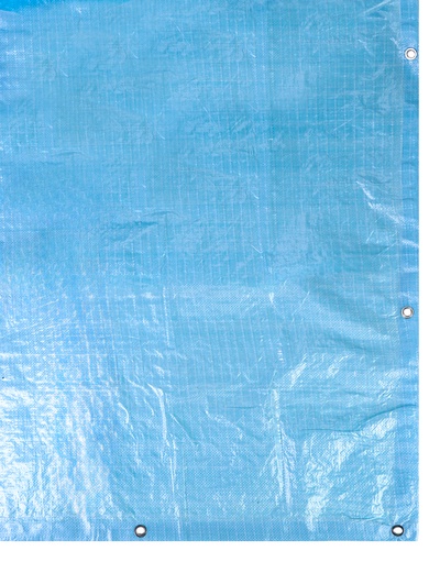 Тент защитный, 3×5 м, плотность 75 г/м², УФ, люверсы шаг 1 м, голубой