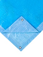 Тент защитный, 4×6 м, плотность 75 г/м², УФ, люверсы шаг 1 м, голубой - фото 809530906
