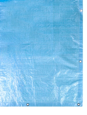 Тент защитный, 5×6 м, плотность 75 г/м², УФ, люверсы шаг 1 м, голубой