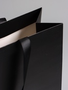 Пакет подарочный ламинированный горизонтальный «Черный», 32×25×11 см - Фото 4