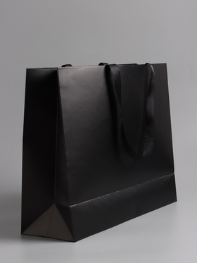 Пакет подарочный "Черный",  40 х 32 х 13 см