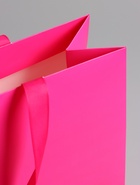 Пакет подарочный ламинированный горизонтальный «Фуксия», 32×25×11 см - Фото 4