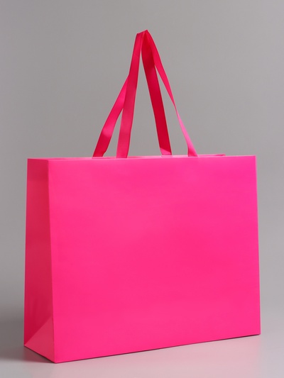 Пакет подарочный ламинированный горизонтальный «Фуксия», 40×32×13 см