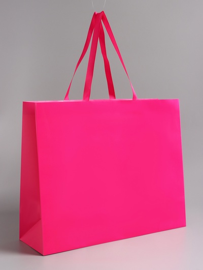 Пакет подарочный ламинированный горизонтальный «Фуксия», 48×39×16 см