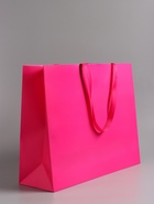 Пакет подарочный ламинированный горизонтальный «Фуксия», 48×39×16 см - Фото 3