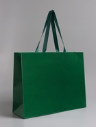 Пакет подарочный ламинированный горизонтальный «Изумрудный», 40×32×13 см - фото 65461653