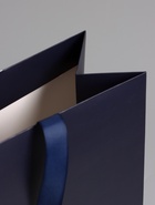 Пакет подарочный ламинированный горизонтальный «Синий», 32×25×11 см - Фото 4