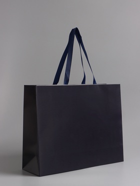 Пакет подарочный ламинированный горизонтальный «Синий», 40×32×13 см 10919609