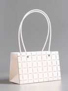 Сумка для цветов влагостойкая, белая, 22x10.5x13.5±5% см 10946761