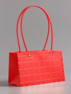 Сумка для цветов влагостойкая, красная 22x10.5x13.5±5% см 10946762