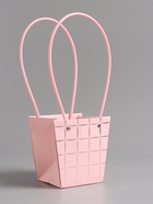 Сумка для цветов розовая влагостойкая, 13x9.5x13±5% см 10946764