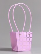 Сумка для цветов лиловая влагостойкая, 13x9.5x13±5% см 10946765