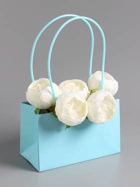 Сумка для цветов влагостойкая, тиффани, 22x10.5x13.5 см 10947514