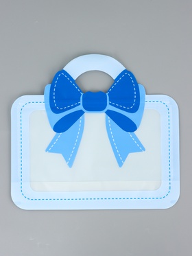 Пакет подарочный, с zip-lock застежкой «Сумка с бантом», голубой, 24×28 см 10947522