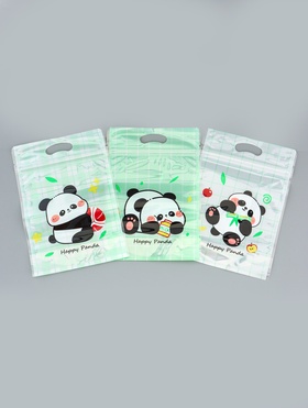 Пакет подарочный, с zip-lock застежкой, «Счастливая панда», 15×23±1 см МИКС 10948523