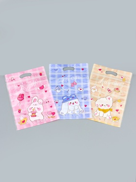 Пакет подарочный, с zip-lock застежкой, «Милые зверята», 15×23±1 см МИКС 10948524