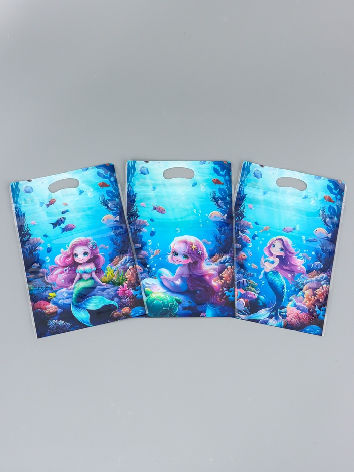 Пакет подарочный, с zip-lock застежкой, «Русалочка», 15×23±1 см МИКС - Фото 1
