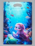 Пакет подарочный, с zip-lock застежкой, «Русалочка», 15×23±1 см МИКС 10948526