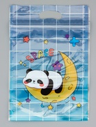 Пакет подарочный, с zip-lock застежкой, «Панда на луне», 15×23±1 см МИКС 10948527