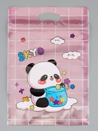 Пакет подарочный, с zip-lock застежкой, «Панда на луне», 15×23±1 см МИКС 10948527